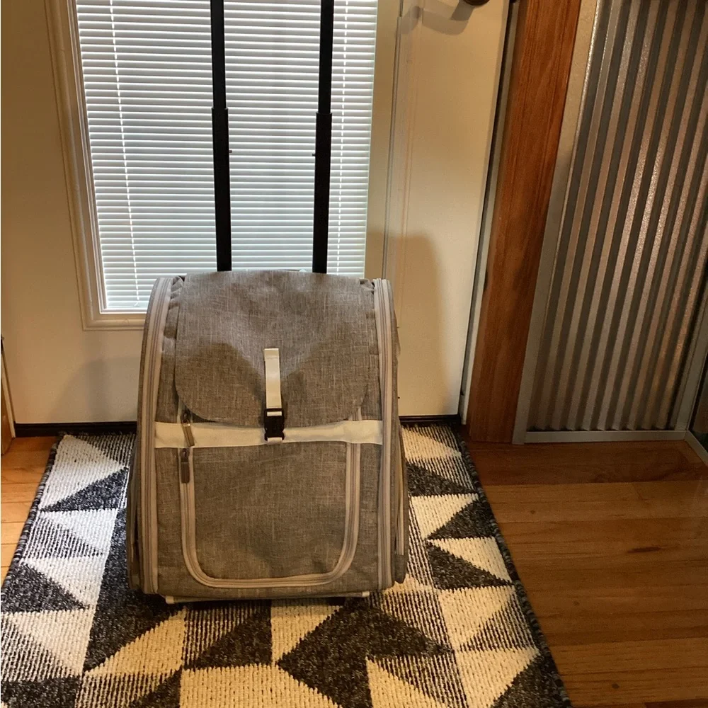 Lollimeow Pet Rolling Carrier Backpack